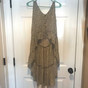 Leopard animal print high low tank